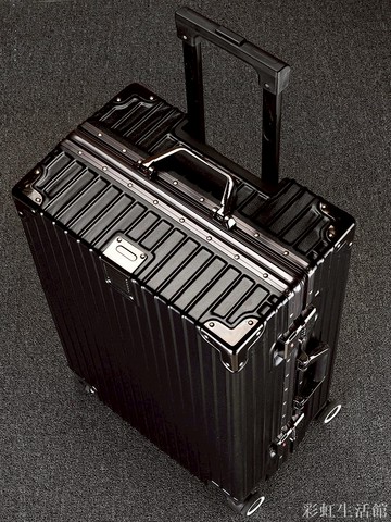 黑色行李箱男學生結實耐用加厚大容量鋁合金鋁框24拉桿旅行28超大