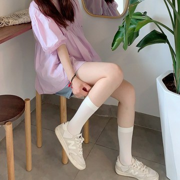 白色天鵝絨小腿襪絲襪中筒襪子女夏季薄款長筒jk半筒襪日系短筒襪