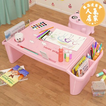 幼稚園桌 學習桌 兒童寫字桌 寶寶塑料小書桌幼稚園學生寫字學習桌兒童多功能玩具吃飯簡約小桌