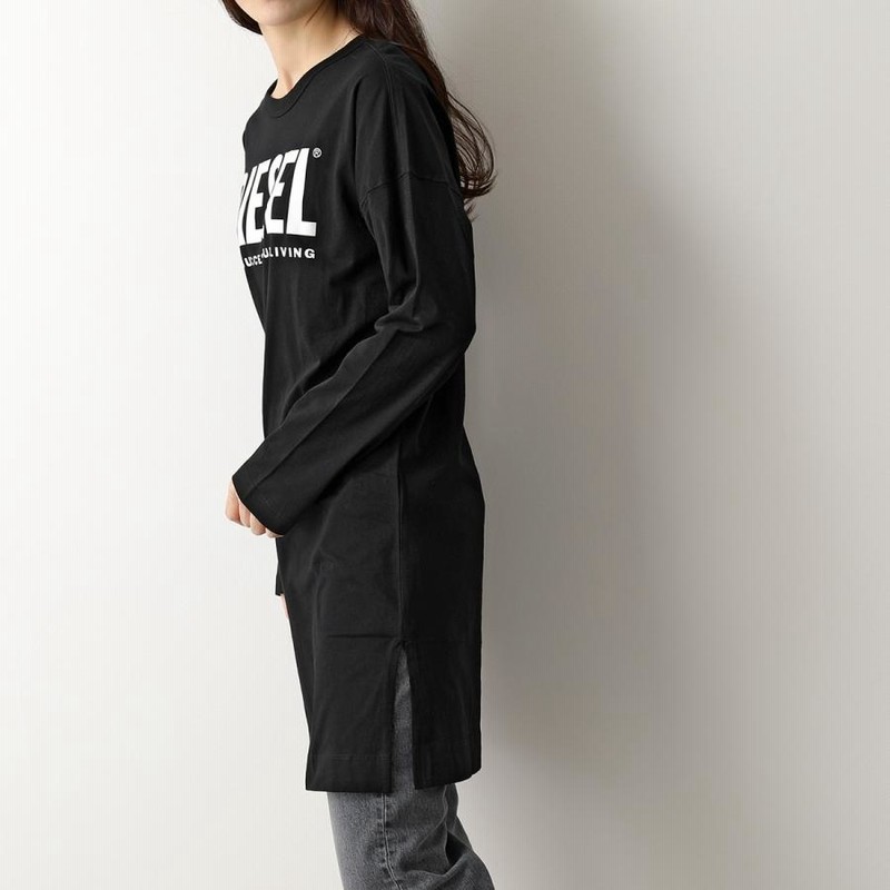 DIESEL 長袖Tシャツワンピース XSサイズ レディース 薄手ロンT
