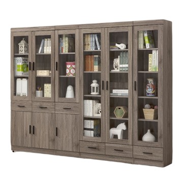 【MUNA 家居】611型8尺書櫃組(共三色)古橡色