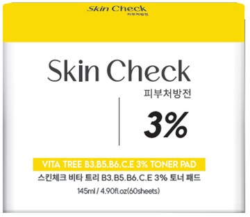 韓國SkinCheck爽膚棉60片-3% VC淨透亮