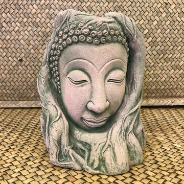 泰國進口砂石禪意仿古桌面佛像擺件魚缸造景泰式spa會所石雕裝飾