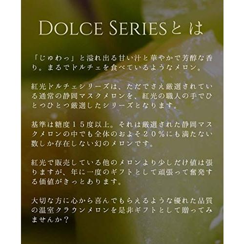 静岡  クラウンメロン DOLCEシリーズ ラッピング包装 中玉 1玉 (1.2キロ前後）