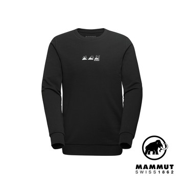 【Mammut 長毛象】Mammut Core ML Crew Neck Playground 休閒長袖T恤 黑色 男款 #1014-04054