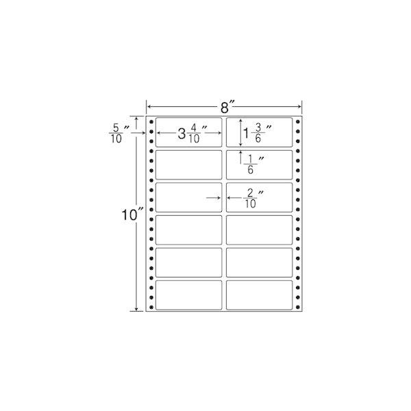 （まとめ買い）MM8A ナナフォーム Mタイプ 10ケース 5000折 連続ラベル 剥離紙白 東洋印刷