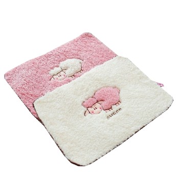 地墊綿羊進門墊子浴室墊子廁所防滑腳墊衛浴室衛生間吸水毛毯地毯門口-白/粉【AAA5360】