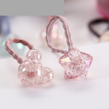 扎辮子頭飾皮套花飾品女童頭發發繩牛筋公主時尚寶寶發圈。萌萌