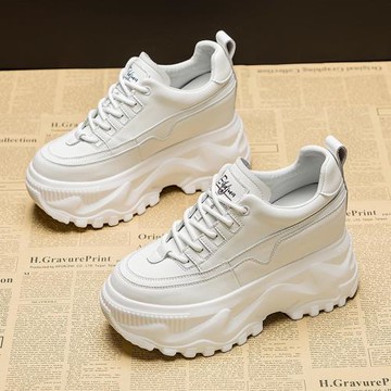 內增高老爹鞋女夏季2025新款厚底增高9CM顯腳小小白鞋子百搭炸街