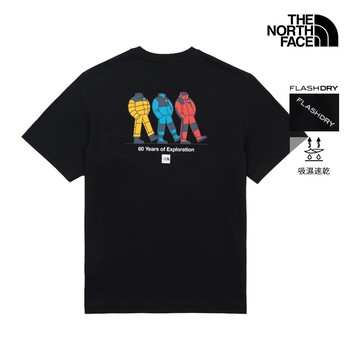 男女款黑色FLASHDRY速乾圖案印花短袖T恤｜8GX2JK3