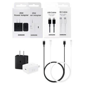 Samsung三星 原廠 25W PD 3.0超快充T2510+3A,1.8m 雙Type C 線DX310 (公司貨)白色