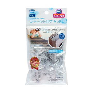 CAR-BOY 新尖角防護貼 4入 三方向黏貼固定  約2.5 x 寬1.3 × 高1 × 厚0.3cm  透明  1包