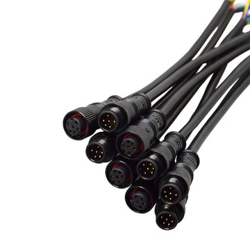 批發m12防水線電源線 6芯延長線公母插頭PVC純銅芯線防水連接線【宜家良品百貨】