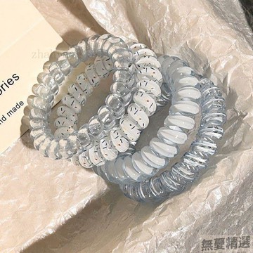 💖臺灣出貨韓式少女高品質葡萄椰椰波點電話線夏天清新百搭日常鬆緊帶耐用