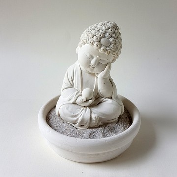 淨念吉祥小佛之靜性小盤組 - 擴香石含珪藻土具吸濕防潮