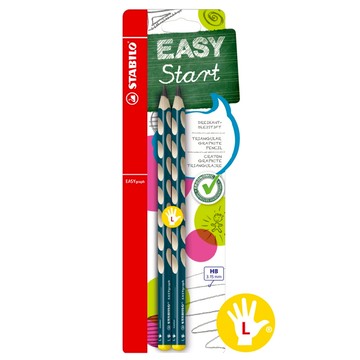 【德國天鵝STABILO】EASYgraph 人體工學思筆樂洞洞鉛筆-2支入左手HB粉紅(STB-49823-5)