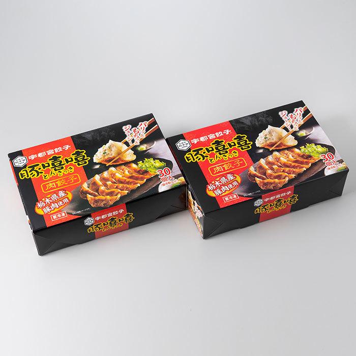 宇都宮 豚きっき肉餃子 送料無料 60個（30個×2箱） とんきっき