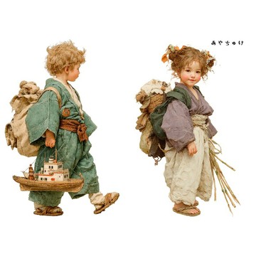 【2 月新品】08-116-0039 人物貼紙 作務衣復古風
