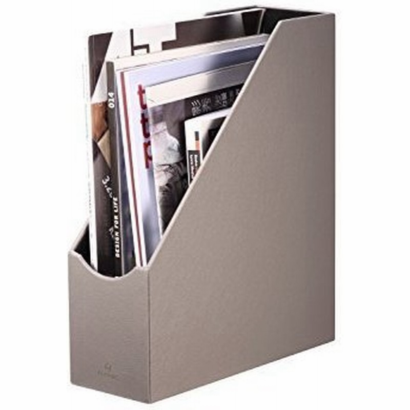 Vpackファイルボックス 本立て ックエンド 雑誌新聞資料入れ フォルダーpuレザーオフィスデスクトップ収納 グレ 通販 Lineポイント最大0 5 Get Lineショッピング