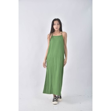 (F) kastane無袖綠色洋裝二手衣