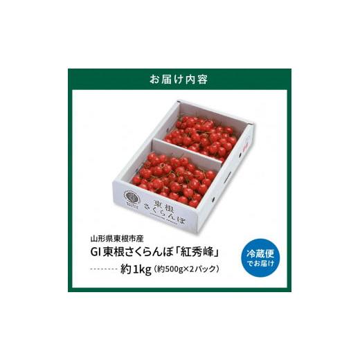 ふるさと納税 山形県 東根市 GI「東根さくらんぼ」 紅秀峰 1kgバラ詰め(500g×2ハ゜ック) 東根農産センター提供　hi027-100