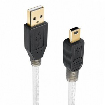 i-gota 愛購它 A公-Micro5P 專業級高速傳輸線 80編屏蔽  1.8m  黑色 + 白色  1條