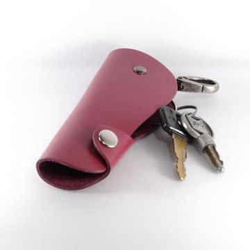 鑰匙圈 真皮 皮革 汽車鑰匙包 長版 酒紅-Mark Honor【全壘打跨店最高20%點數回饋】