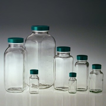 《Qorpak》方型螺蓋樣本瓶 Bottle, Wide Mouth French Square