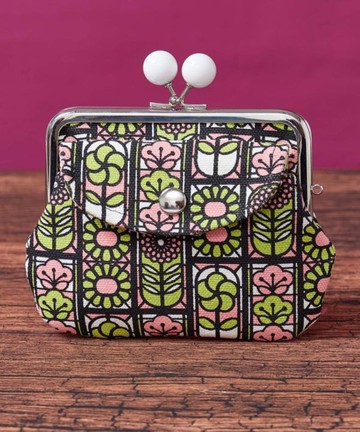 【熱門預購】復古現代日式窗花側背口金零錢包(3色)7JMP5103