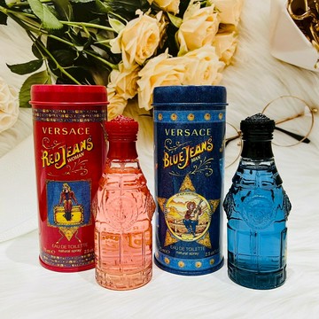 VERSACE 凡賽斯 BLUE JEANS 藍可樂 中性淡香水/RED JEANS 紅可樂 女性淡香水 75ml｜全店$199免運｜雙12嘉年華⚡專櫃 美妝 香氛 保養 禮享保養 香約聖誕