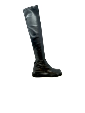 Paloma Barceló Paloma Barcelo Black Leather Over The Knee Kenda Boots