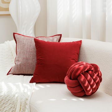 抱枕 靠枕 紅色抱枕結婚一對沙發客廳靠枕靠墊新婚房間布置裝飾婚禮含芯枕套S0104快速出貨