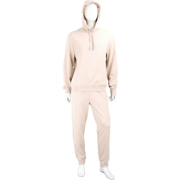 HUGO BOSS 矽膠字母毛圈襯裡卡其色運動衫 套裝(帽T+長褲)