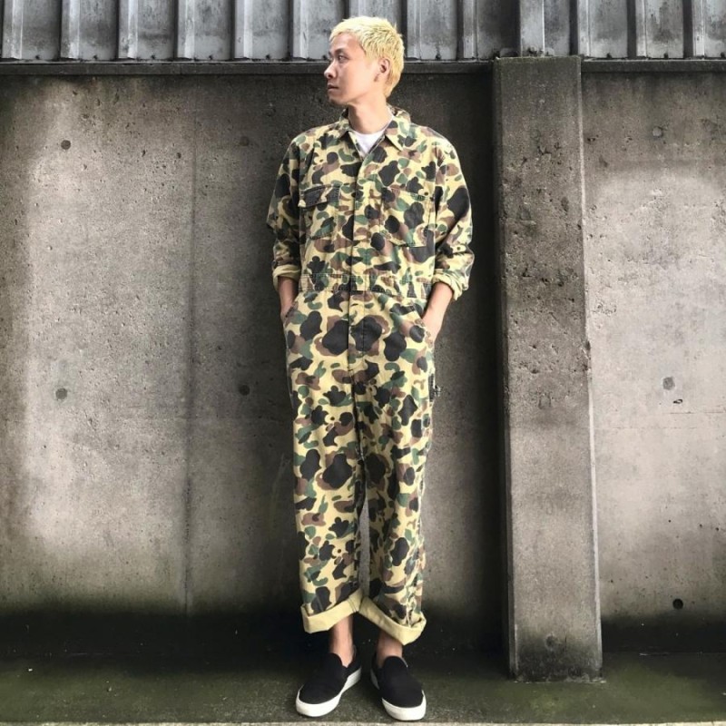 ヒューストン HOUSTON つなぎ OVERALL - DK CAMO （80%OFF） | LINE