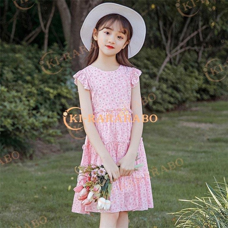 子供服 ワンピース ピンク 160 韓国子ども服 キッズ 女の子 春夏