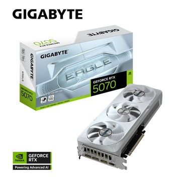 【顯卡+主機板】技嘉 RTX 5070 EAGLE OC ICE SFF 12G 顯示卡 + 技嘉 X870E AERO X WOOD 主機板
