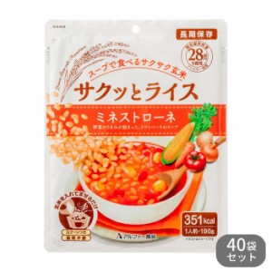 11421639 アルファー食品 サクッとライス ミネストローネ 190g ×40袋セット