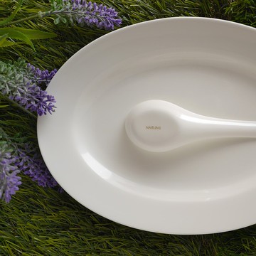 Chinese White 中式純白骨瓷魚盤(26cm)