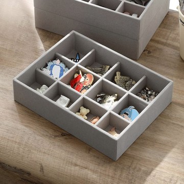 輕奢風絨面首飾收納盒(12分格款) 單一規格