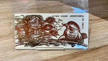 比利時藝術家 GAUDAEN, Gerard -慶祝新年版畫1969