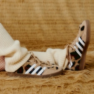 ATMOS PINK X ADIDAS GAZELLE INDOOR 咖啡豹紋 毛絨 麂皮 情侶鞋 JS4599