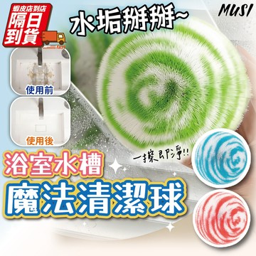[隔日到/發票 一擦即淨水垢掰掰]清潔球 浴室清潔 魔法清潔球