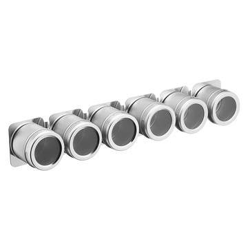 Masterclass 磁吸調味罐6件組 附磁吸收納架  1組  調味罐 43cm 6個 + 收納架