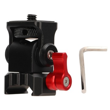 通用 1/4 英寸螺紋現場監視器安裝支架,帶快速釋放功能,適用於 NATO 導軌夾 360 度旋轉和 180 傾斜 OM