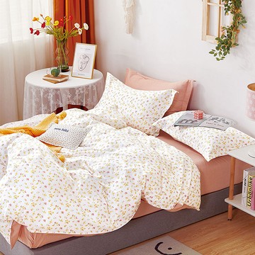 鋪棉兩用被套-雙人 / 6x7尺 / 精梳純棉 / 鈴花沐雪 台灣製