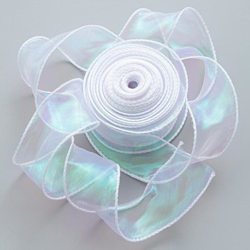 Gilgeuri 珍珠極光禮物包裝緞帶  1個  10m  白色