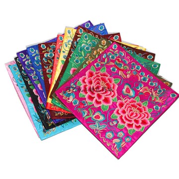 補子繡片民族風鼠標墊牡丹花 工藝禮品繡片 鼠標墊電話墊外事禮品