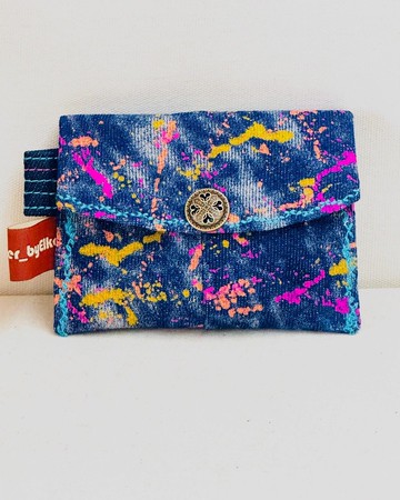 BC 型格 彩繪牛仔布Mini-Wallet