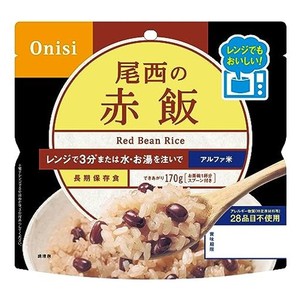 尾西食品 アルファ米 レンジプラス 赤飯 80G×20袋 レンジ調理対応 (非常食・保存食)