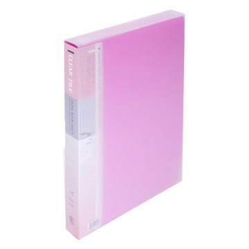 ECO Chungwoon PP彩色半透明資料夾 A4 80頁  2入  粉色
